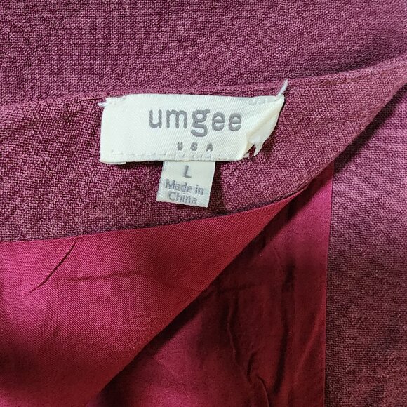 Umgee Embroidered Skirt Maroon Size L - Picture 3 of 6